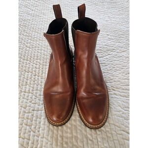 Nisolo Quiet Luxury Styled Chelsea Boot Tobacco Brown Men Size 9M Fits Like 8.5M